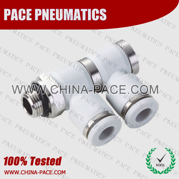 G Thread double male elbow push in fittings, pneumatic fittings, one touch fittings, push to connect fittings, air fittings